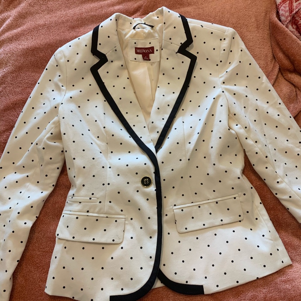 Polka dot blazer